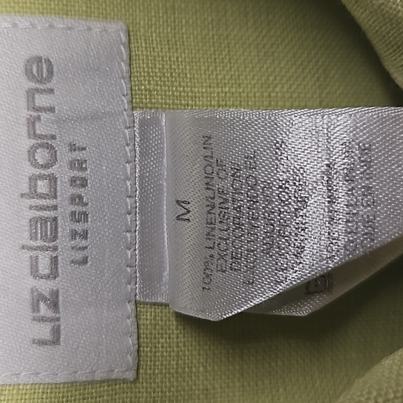 Liz Claiborne Lizsport 100% Linen Button Down Blouse - Picture 6 of 9